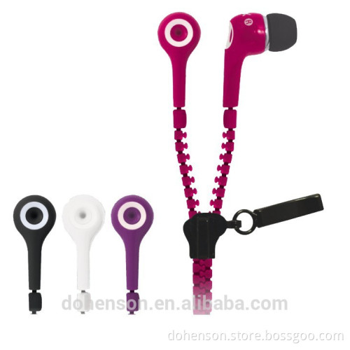 Cool Stereo Zipper Earphone for Mobile,PC,Portable Media Player